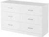 White 6-Drawer Floor Storage Cabinet