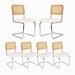 Mid-Century Rattan Dining Chairs Set of 6