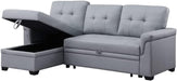 Modern Reversible Sleeper Sectional Sofa with Storage