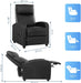 Black PU Leather Massage Recliner Chair