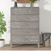 Grey Grain Wooden Storage Cabinet with 6 Drawers