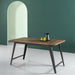 Donna Wood and Metal Dining Table