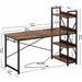 Rustic Brown Desk with Power & Storage