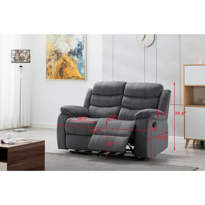 Angelysse 53'' Upholstered Reclining Loveseat