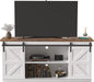 65-Inch Farmhouse TV Stand with Sliding Barn Doors