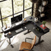 Triple Motor Standing Desk, L-Shaped, Black