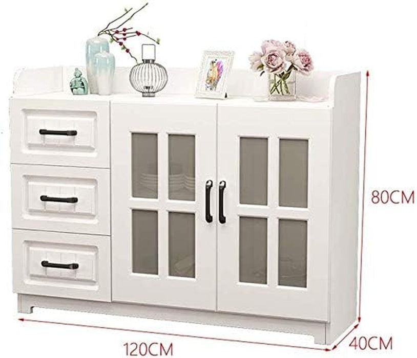 Buffet Server with Drawers, White