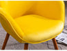 Yellow Velvet Tufted Accent Chair - Compact Size