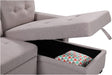 Gray Reversible Sleeper Sectional with Storage and USB