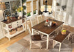 Whitesburg Cottage Dining Room Server in Brown and White