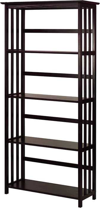 Espresso 5-Shelf Mission Bookcase