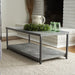 Coffee Table with Storage Shelf Faux Concrete