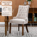 Wingback Upholstered Dining Chairs Set of 4, Beige