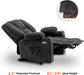 Fabric Electric Power Recliner Chair with Heat and Massage, Grey