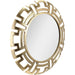 Gold Tribal round Mirror, Contemporary Style