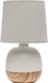 Simple Designs Petite Mid Century Table Lamp with Light Gray Shade