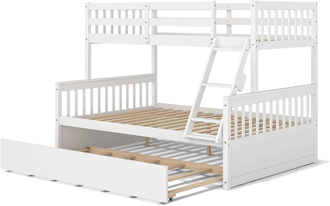 Twin Loft Bed with Ladder, Gray