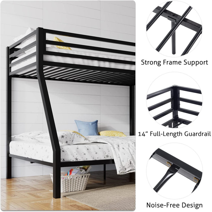 Low Bunk Bed with Slide, Twin-Over-Twin, Clay
