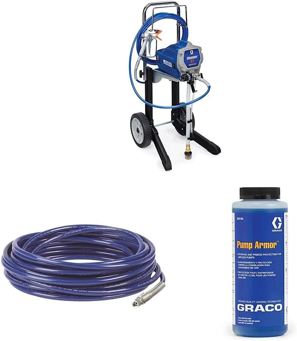 Magnum 262805 X7 Cart Airless Paint Sprayer, Gray & 243041 Magnum 15-Inch Tip Extension, Gray & 247340 1/4-Inch Airless Hose, 50-Foot, Feet