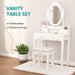 White Bedroom Makeup Table Set