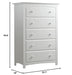 White Storkcraft Kenton 5 Drawer Dresser