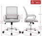 Ergonomic Grey Mesh Desk Chair with Wheels