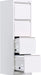 Metal Vertical File Cabinet with Lock (White)