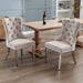 Beige Velvet Dining Room Chairs