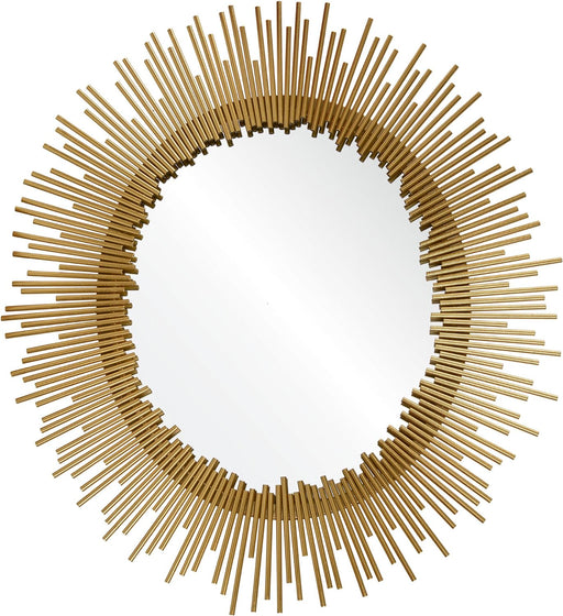 Dauntless Contemporary Starburst Wall Mirror by Night Dove Design, Gold