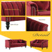 Burgundy Living Room Sectional Set