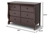 Universal 6-Drawer Dresser in Dark Choc.