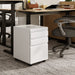 White 3-Drawer File Cabinet for Desk