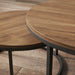 Modern Nesting Coffee Table Set in Oak