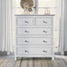 White Solid Wood 5-Drawer Storage Chest