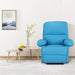 Massage Recliner Chair with Heat, Faux Leather, Bright Blue