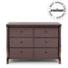 Universal 6-Drawer Dresser in Dark Choc.