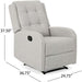 Smith Traditional Recliner, Beige + Black