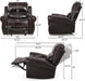 Brown Bonded Leather Gliding Recliner