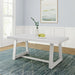 Farmhouse Solid Wood Rectangular Dining Table (White)