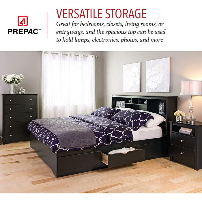 Sonoma 5-Drawer Chest for Bedroom in Black