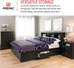 Sonoma 5-Drawer Black Chest for Bedroom