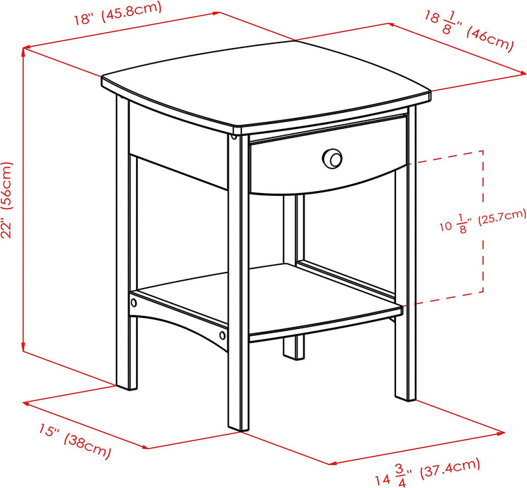 White Claire Accent Table