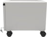 Gray Locking File Cabinet with Casters