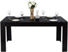 Modern Farmhouse Rectangular Dining Table, 63", Black