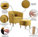 Mustard Yellow Upholstered Accent Chair with Ottoman