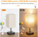 Bedside Table Lamp, Pull Chain Table Lamp with 2 USB Charging Ports