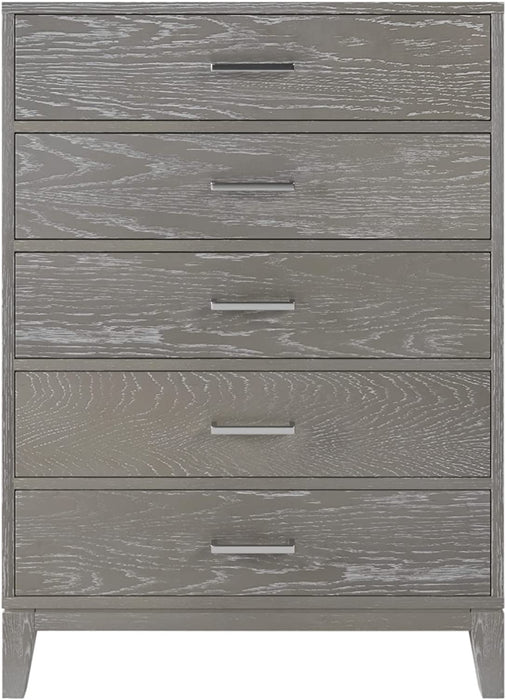 Grey Grain Wooden Storage Cabinet with 6 Drawers