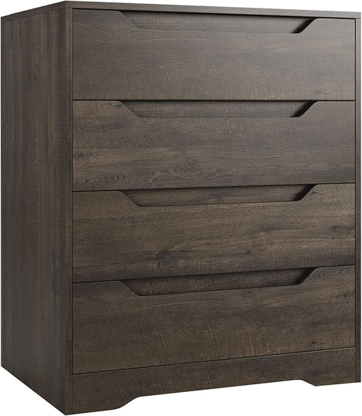 Modern 4-Drawer Dresser in Dark Brown