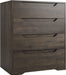 Modern 4-Drawer Dresser in Dark Brown