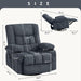 BOSMILLER Massage Swivel Rocker Recliner Chair